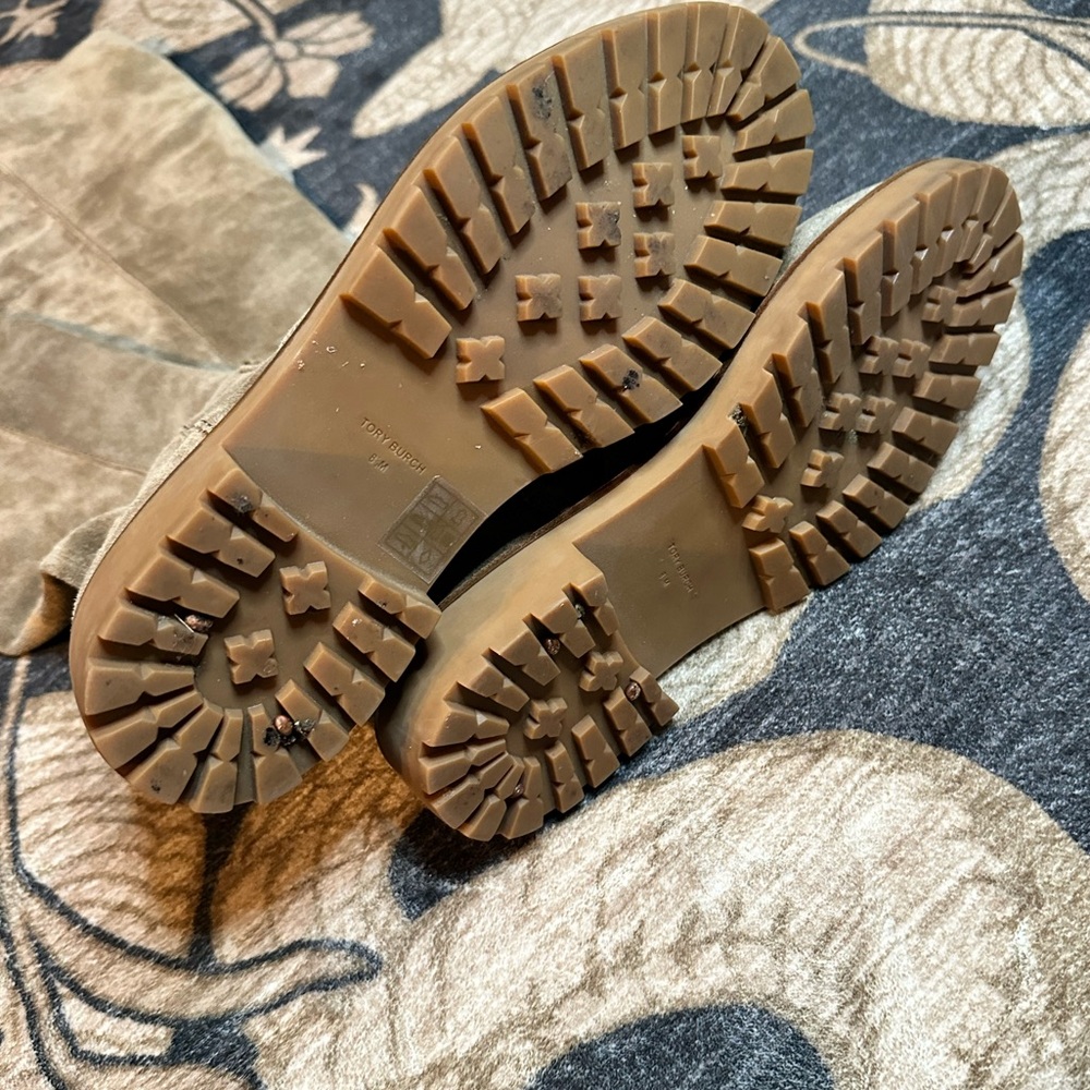 Tory Burch Suede Lug Sole Over the Knee Boots Size 8.5 - Picture 9 of 9